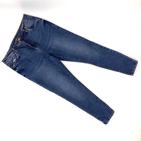 Suko Jeans Faded Blue High Rise Tapered Leg Distressed Ankle Jeans, 12 - Picture 3 of 16